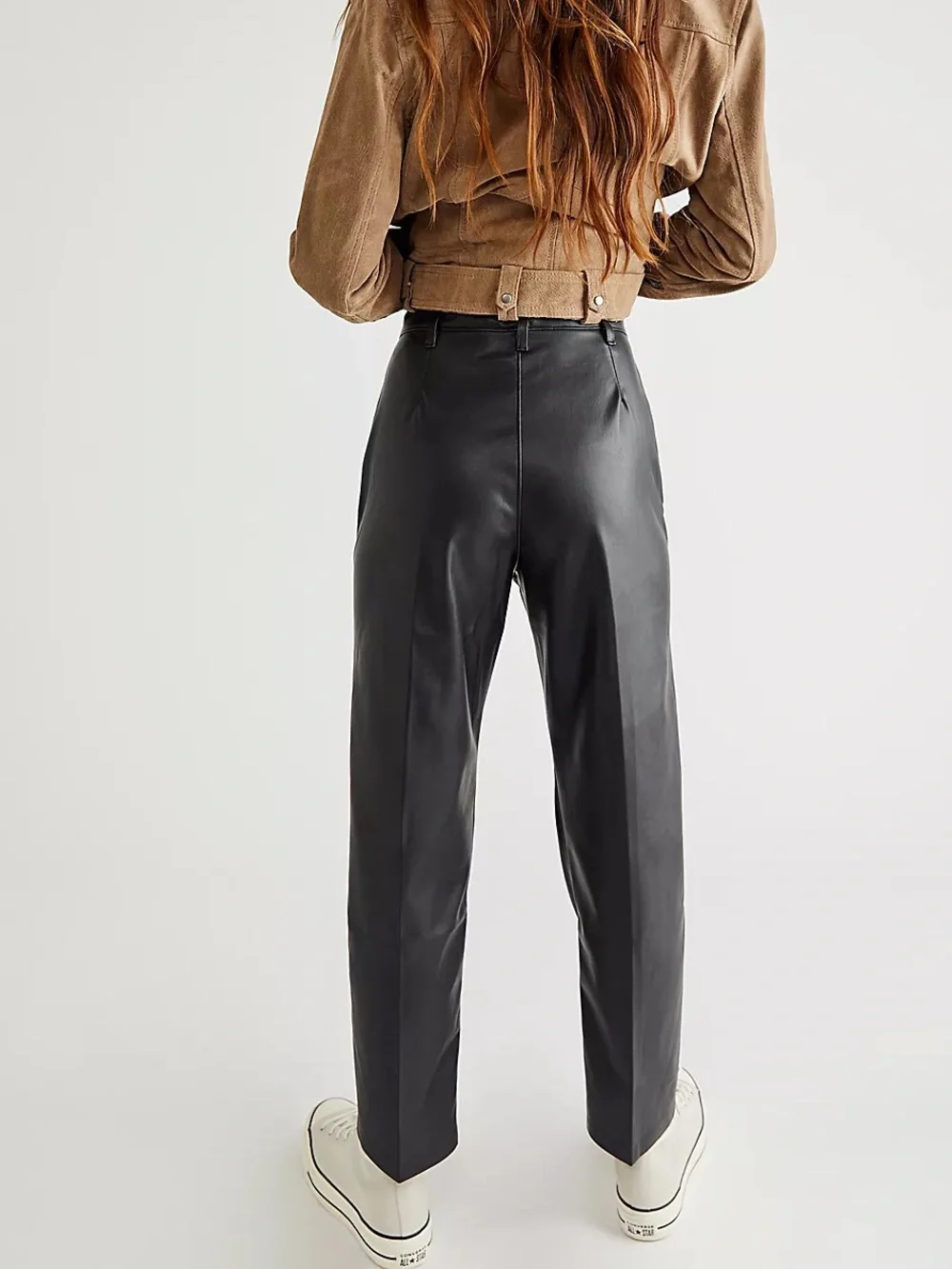 Free People Levi's Math Club Vegan Leather Trousers 26 - Picture 2 of 6
